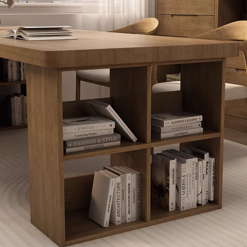 Bureau moderne et simple en bois massif, H 29,53 po x l 94,49 po x P 35,43 po