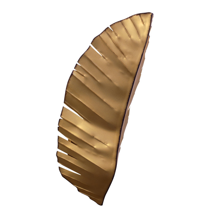 Gold Banana Leaf Direct Wired Electric Wall Sconce