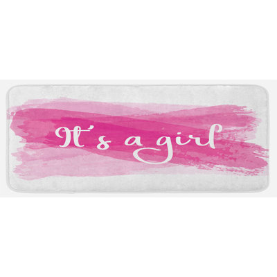 Tapis de douche à bébé pour bébé, style élégant, couleur rose et blanc imprimé