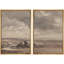 Art rétro de paysage côtier, photos de salon rustique neutre, impression sur toile encadrée, 2 pièces-126662250-126662256