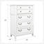 Commode blanche à 5 tiroirs