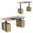Modern Sit-Stand Desk With LED Light Strip，7-Color LED Lighting,Home Office Desk-1888478859