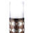 22" Tall Candleholder with Hurricane Glass, Arabesque Mirror Design