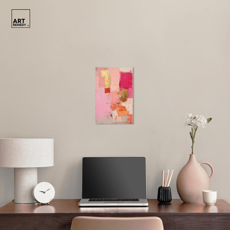Art Remedy Blush, toile abstraite, H 15 po x l 10 po, Toile tendue