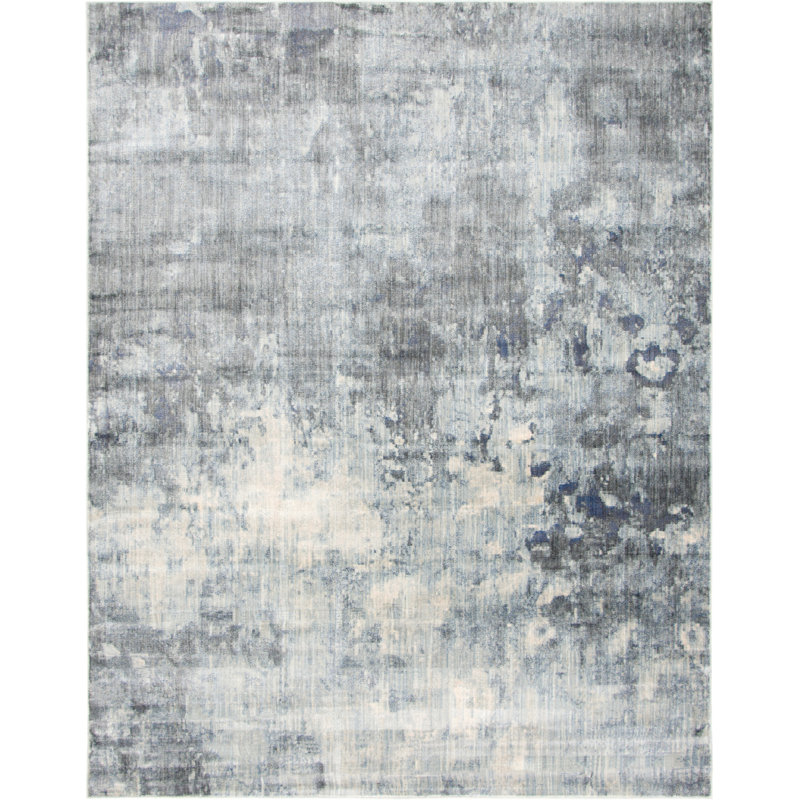 Tapis gris / bleu Frodsham, Rectangle 8 pi x 10 pi