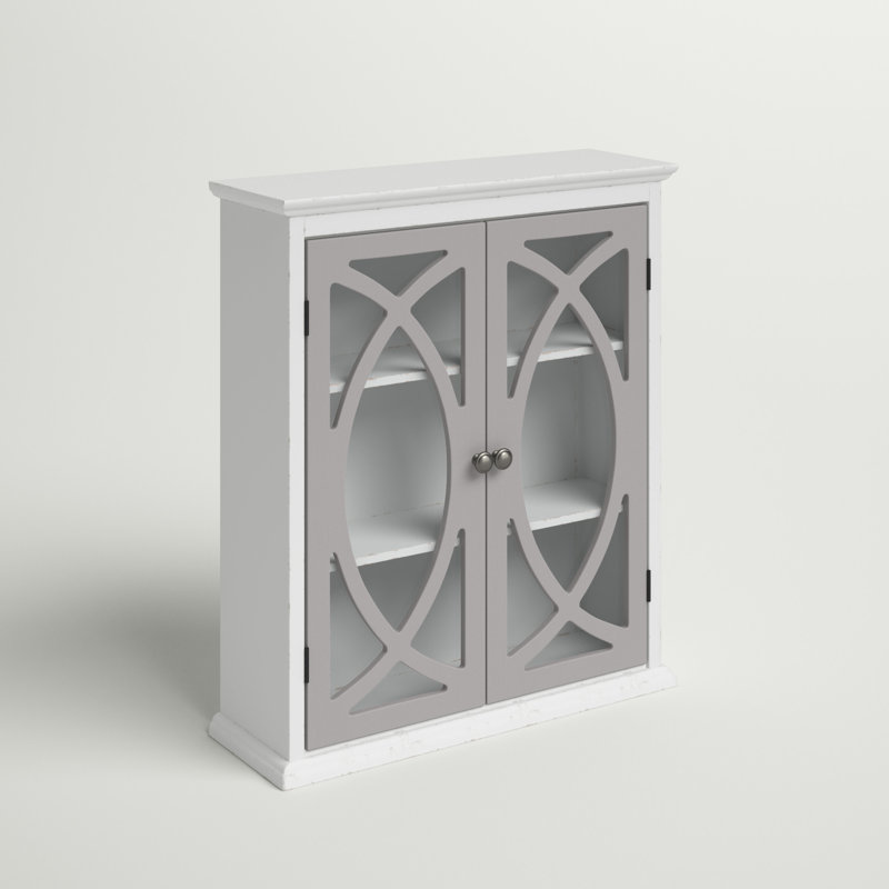 Garces Accent Cabinet, White/Gray