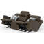 Canapé inclinable électrique en cuir italien Hartt avec appui-tête réglable et repose-pieds supplémentaire-329801446