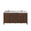 Teck de 72 po Sonoma X P 22 po Meuble-lavabo double en noyer foncé D-108224625