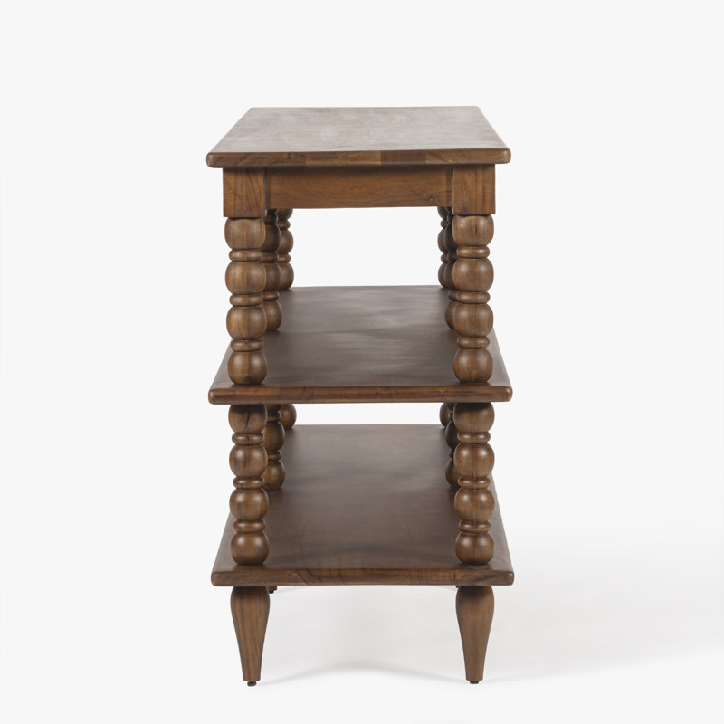 Isabel Spindle Solid Wood Wide Bookcase