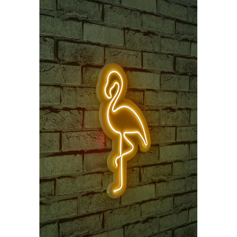 Bande d'éclairage flexible à DEL néon, étanche IP67, 16,5 po x 9,1 po x 0,8 po | 12V DC, 22,7 Watts | Système de suspension murale intégré, fiche de type C, couleur jaune | Parfait pour la décoration intérieure et les projets créatifs