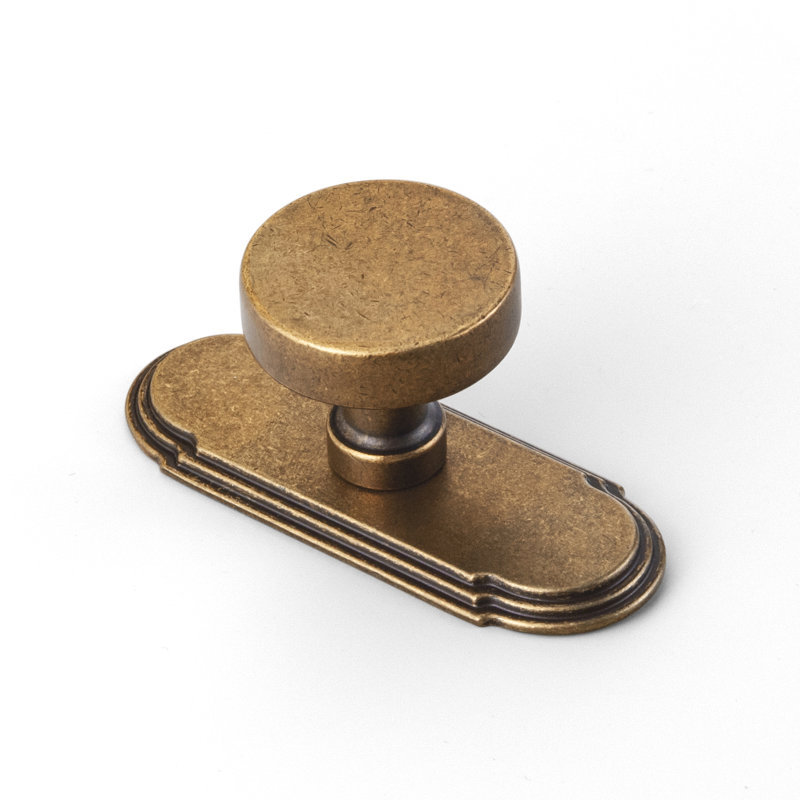 Poignée champignon de 1,2 po de diamètre avec contre-plaque