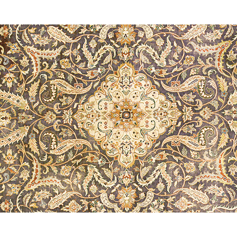 Hand Knotted Wool Area Rug in Black And Red