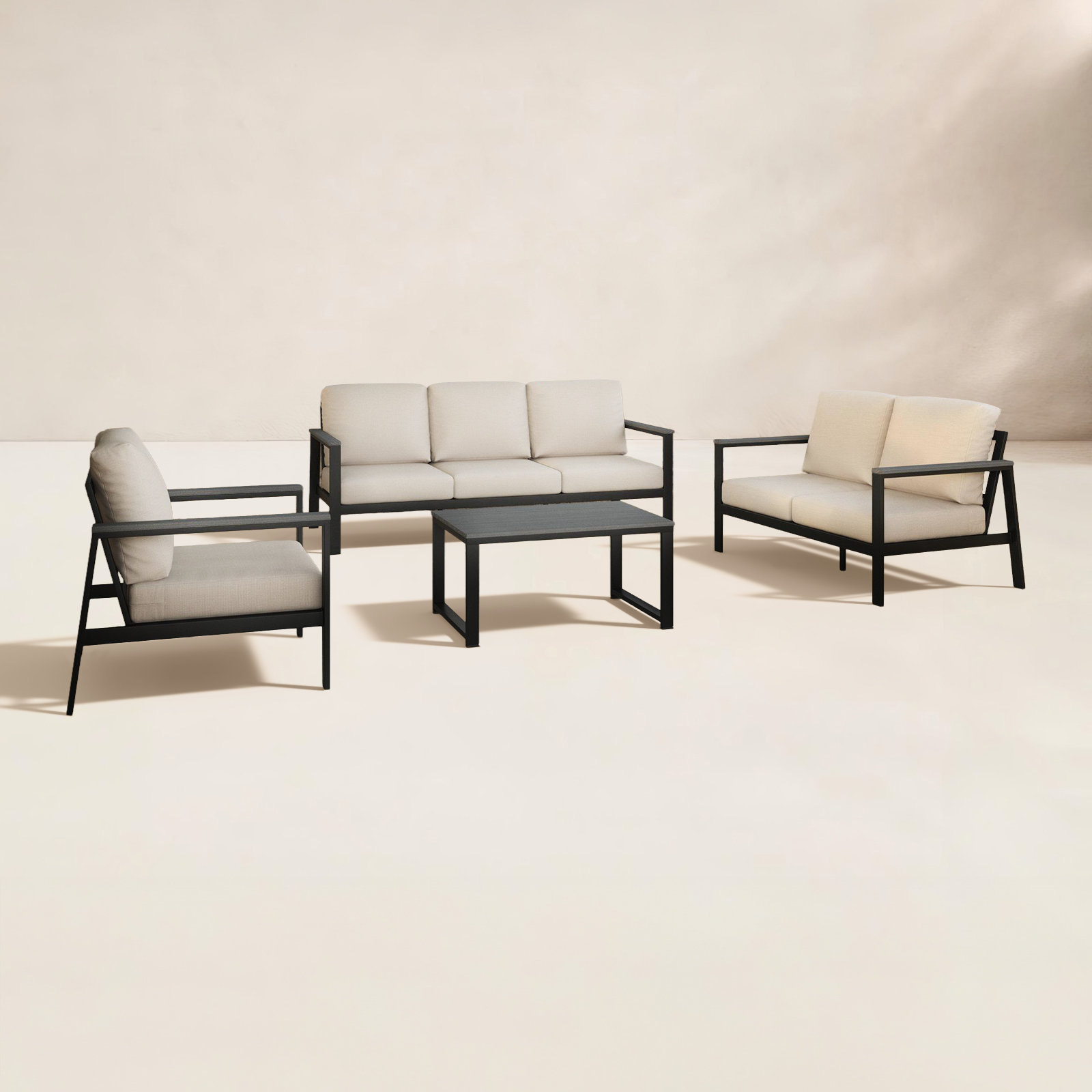 Townsend 6-Person Sunbrella® Patio Seating Group, Cast Silver Sunbrella®