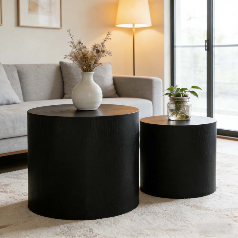 Ensemble de 2 tables basses rondes Nesting