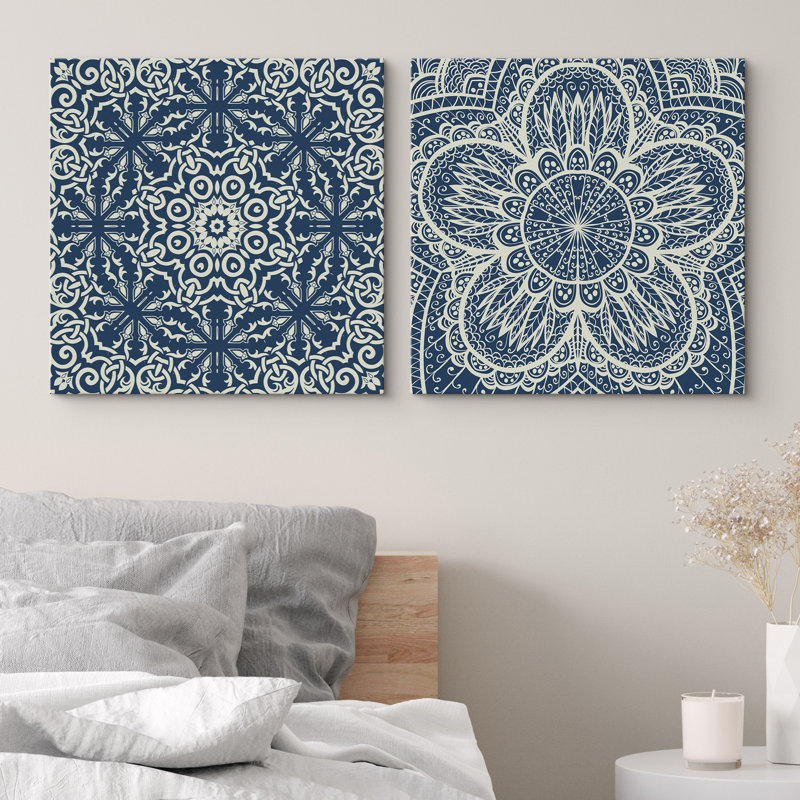 Totem rétro sur toile, 2 pièces, H 12 po x l 24 po x P 1,5 po