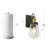 1-Light Black Gold Armed Jar Wall Sconce Glass Bell Shade Farmhouse Vanity Light for Kitchen & Bedroom