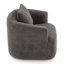 Fauteuil demi-tonneau pivotant rembourré avec coussin décoratif-200430919