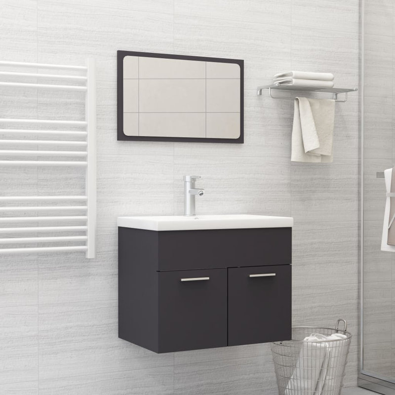 Cupani Vanity & Mirror Set, Black