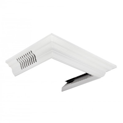 Zline Vented Crown Molding Profile 6 For Bright White Wall Mount Range Hoods (cm6v-kbww)
