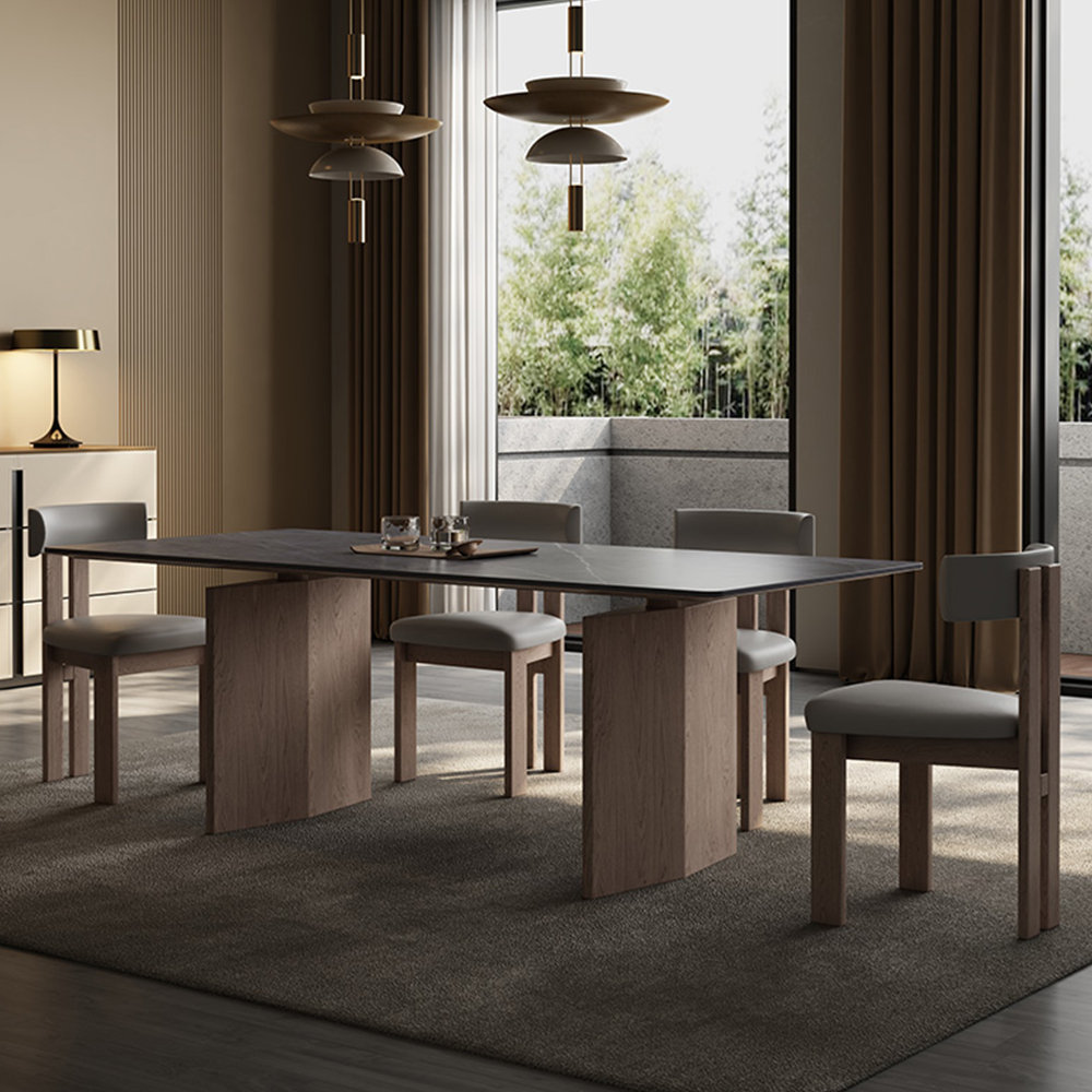 Simple Rectangle Table ZKuylo Modern fashion simple rectangular dining table set | Wayfair