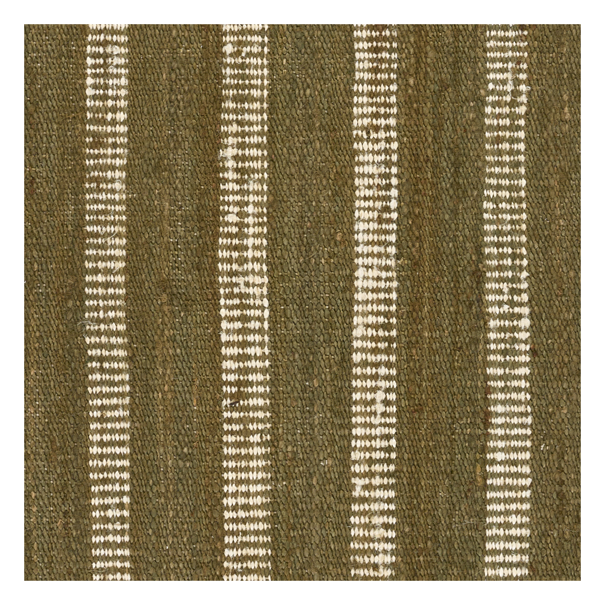 Aadison Hand Woven Jute Striped Green Area Rug, Runner 2'6" x 8'