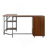 L-Shape Home Office Two Tone Desk With Storage, Walnut