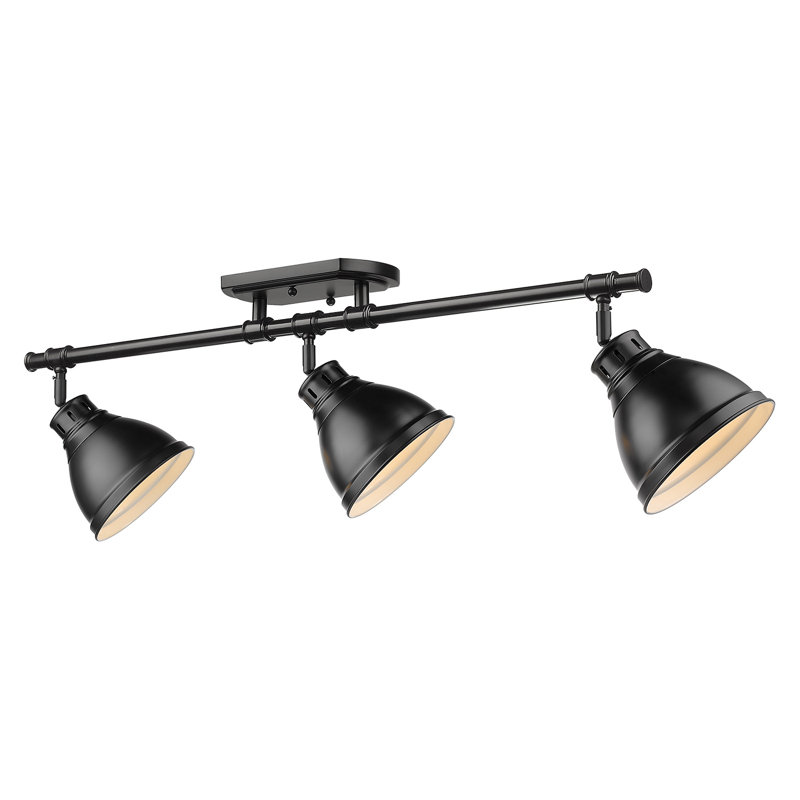Plafonnier semi-encastré 3 lumières Drakeford, Noir mat, Noir mat