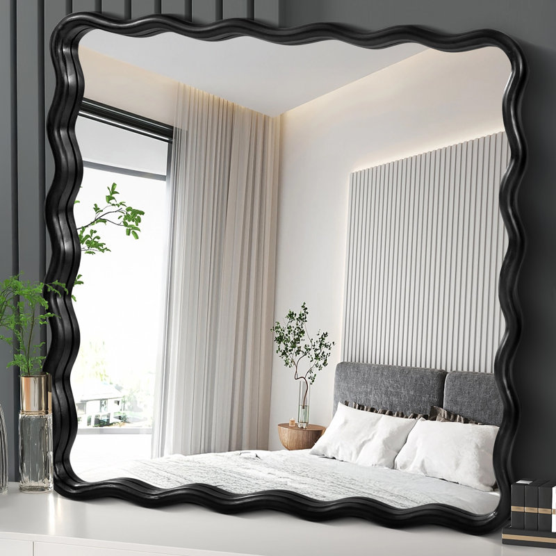 Miroir mural Castin, Noir, noir, noir, noir, 36 po x 36 po