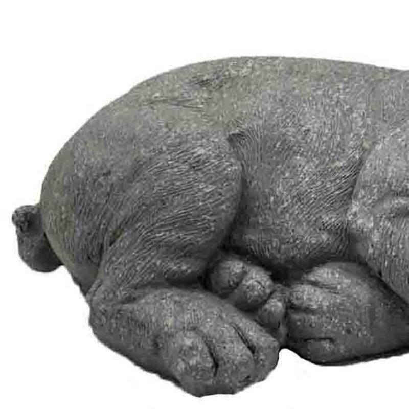 Statue d'extérieur 7 po Peaceful Sleeping Dog