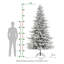 Sapin de Noël élégant enneigé avec lumières-648887275