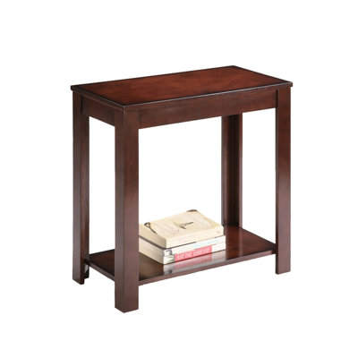 24" Dark Cherry Wooden Side Table End Table, Traditional Design Presentation, 250 Lbs Weight Amalgamate, Composite Wood Linked Up, Tall In Cherry, , Mix In With, Associated Together