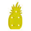 Enseigne murale jaune 9,75 "ananas