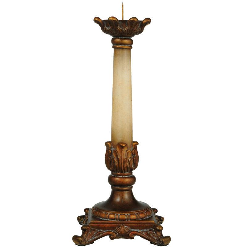 Arcadia Bronze and Ivory 10" Candlestick