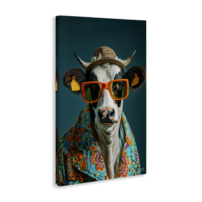 «Cool Cool Trendy Cow» par Roozbeh Bahramali, H 24 po x l 16 po
