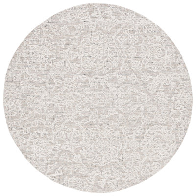 Floral Hand Tufted Wool/Viscose/Cotton Floral Rug in Ivory/Beige
