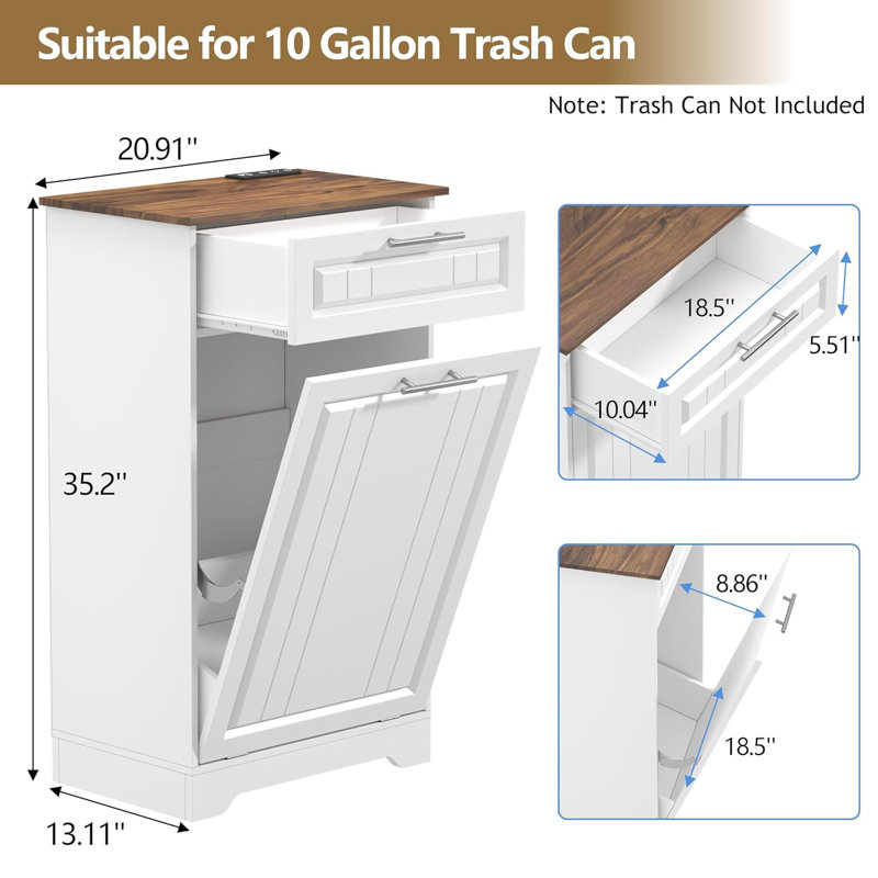 Hidden Laundry Basket Rack, White