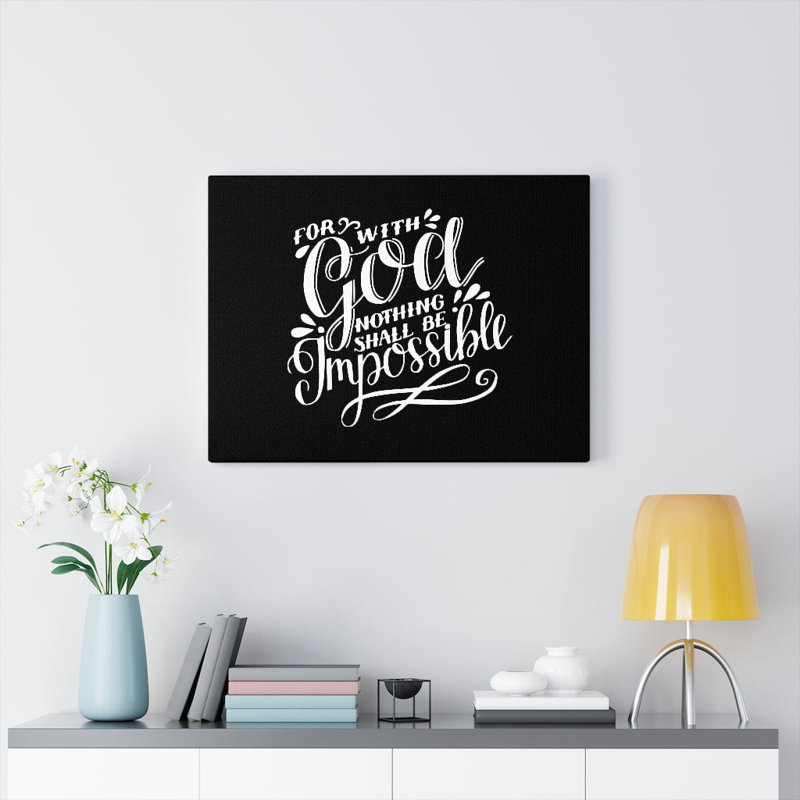 Nothing Shall Be Impossible - Wrapped Canvas Print, 28cm H x 36cm W
