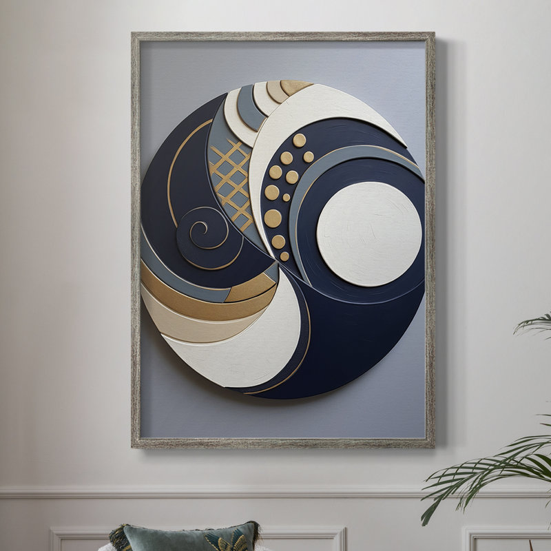 ABSTRACT Series DL III, reproduction encadrée - bois massif, H 11 po x l 9 po