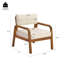 Fauteuil d'extérieur en bois d'acacia avec coussins résistants aux intempéries, chaise longue de patio avec coussins à fermeture velcro pour porche, terrasse, bord de piscine (ensemble de 2)