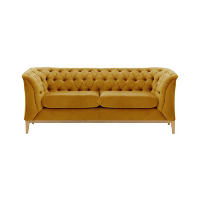 Chesterfield Modern 2 Seater Sofa Wood