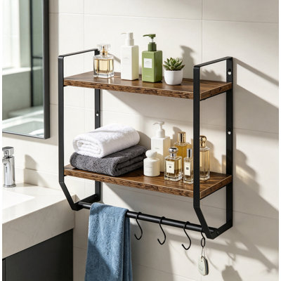 Tablette à 2 niveaux avec barre à serviettes Mogote