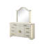 Ensemble de chambre à coucher grand et unique 5 pièces à DEL en bois beige JASMINE