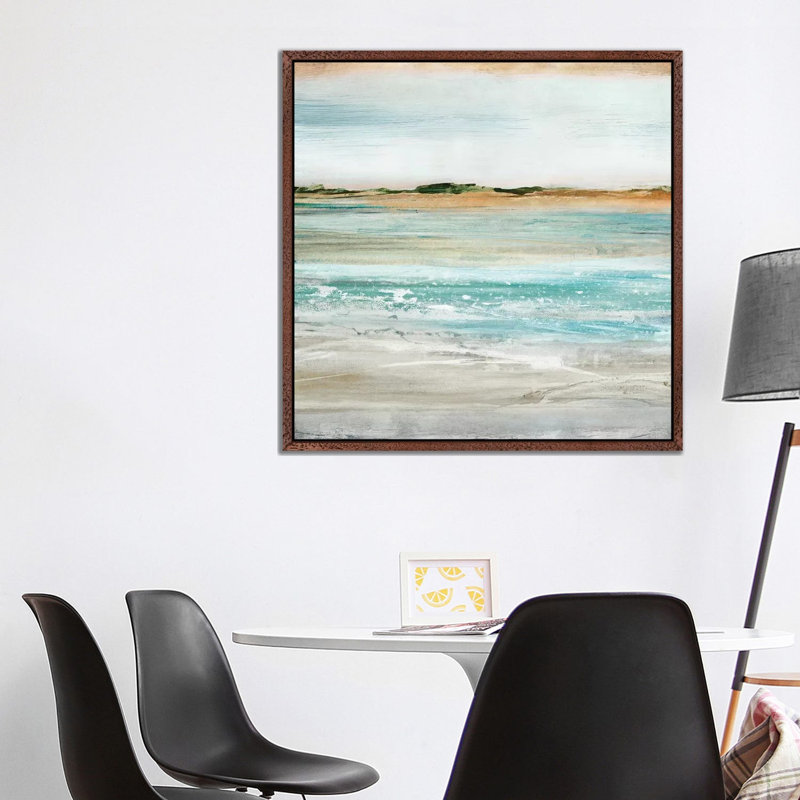 Retrospective I by Isabelle Z - Painting on Canvas, Classic Brown Wood Framed, 93.98 cm H x 93.98 cm W
