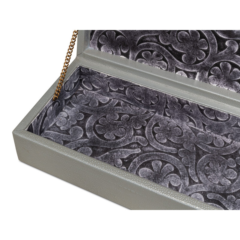 Gatsburg Handmade Decorative Box, Light Gray
