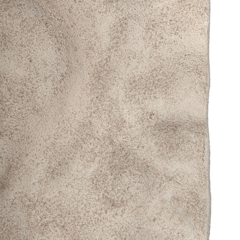 Amaya Aluminum Decorative Tray, Mud, 2" H x 16" W x 16" D