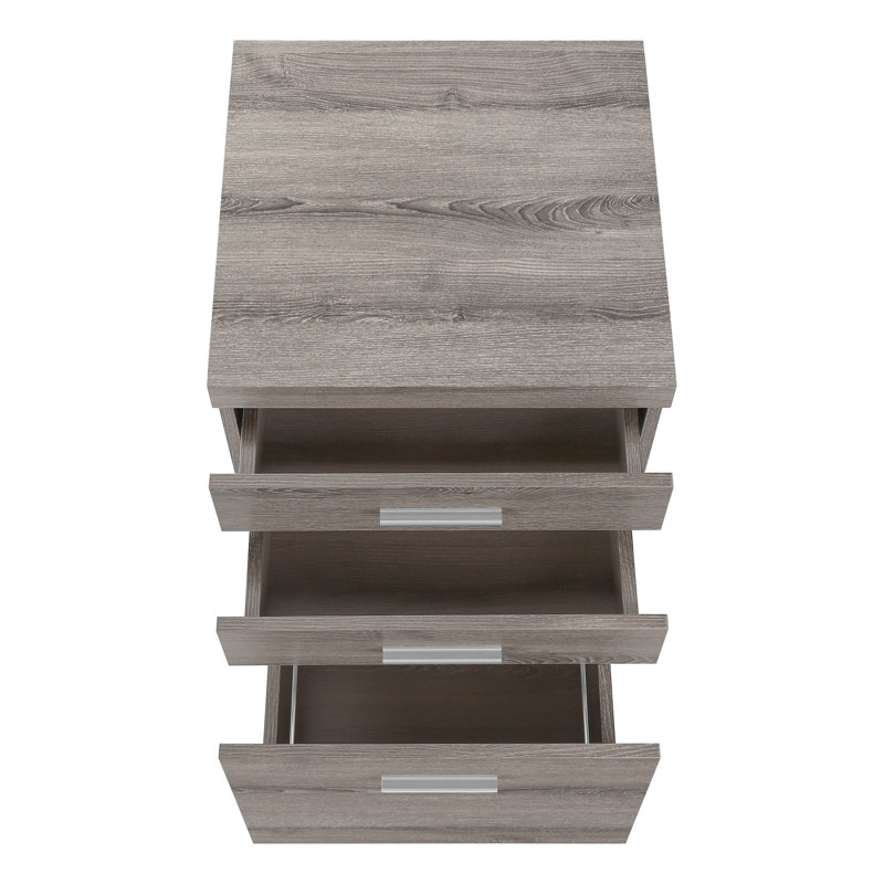 3 classeurs, mobile, rangement, taupe, bureau