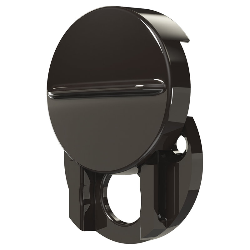 Prime-Line Fixed Door Viewer Privacy Cover, 1-5/8 in. Outside Diameter, Plastic Construction (Single Pack), Brown