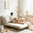 Creamy white Polyester Modular Sofa bed cushion couch With Storage-1391546912