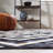 Studio Leather Flat Weave Hair On Leather Geometric Rug-2145206975