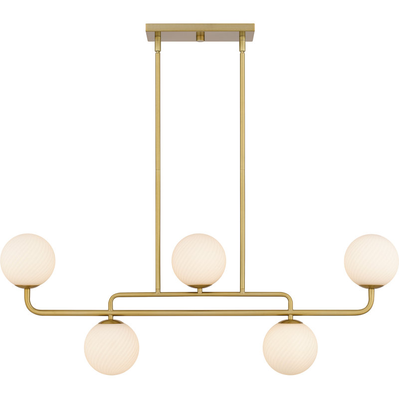 Idaya 5-Light Brushed Gold Island Light